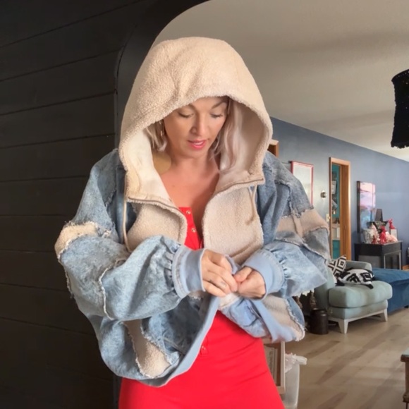 BiBi fleece and jean jacket - Picture 3 of 5